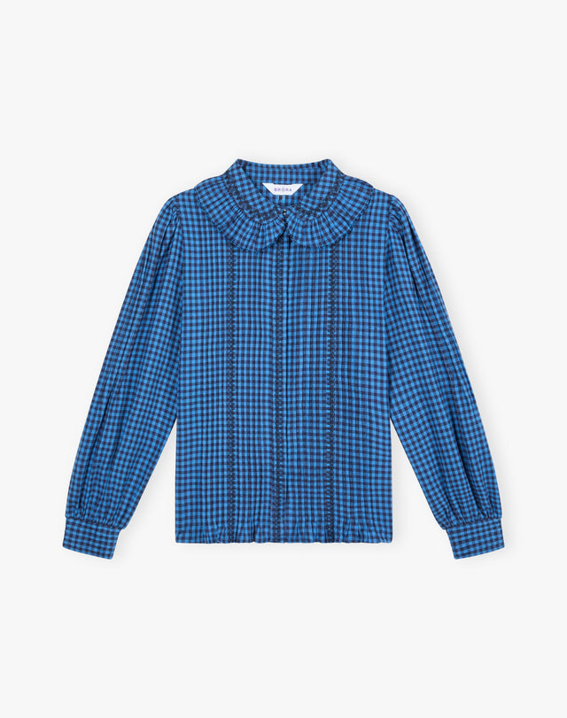 Brushed Cotton Gingham Blouse