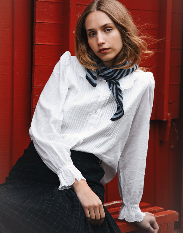 Organic Cotton Pintuck Blouse