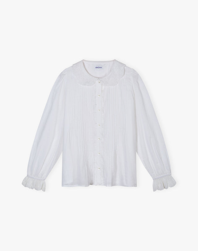 Organic Cotton Pintuck Blouse