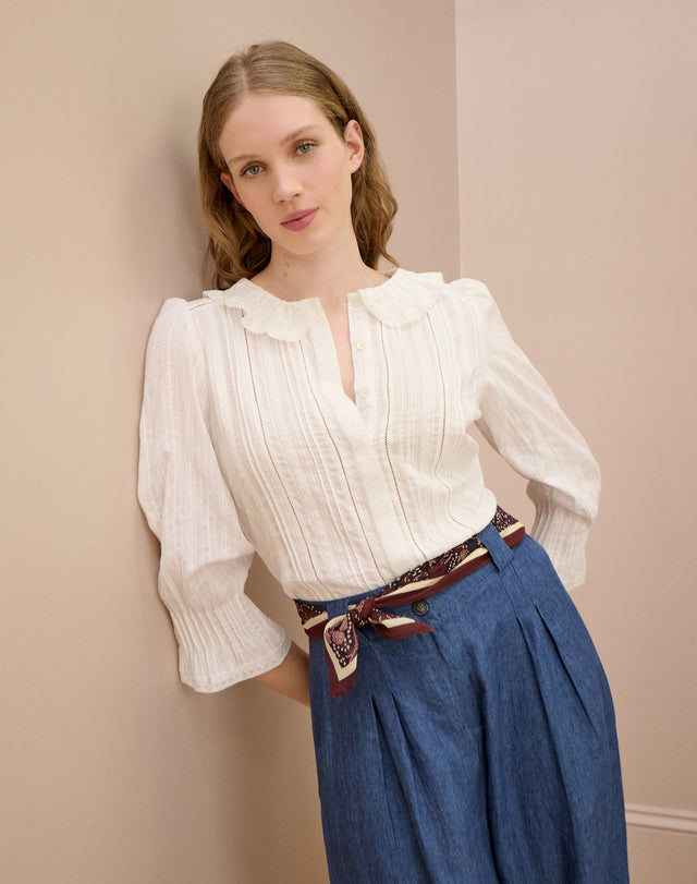 Organic Cotton Fitted Blouse