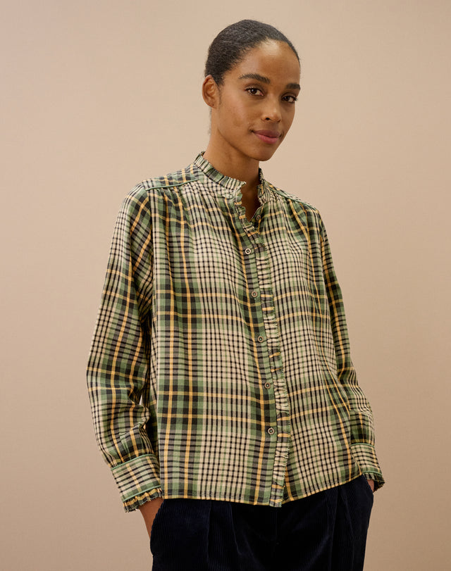 Brushed Cotton Check Pie Crust Shirt