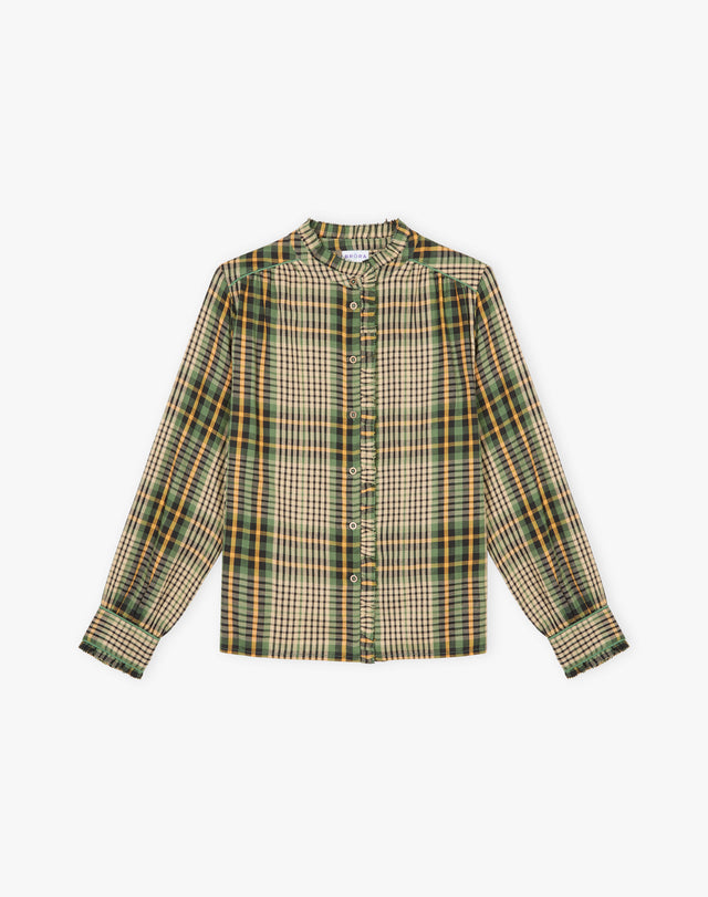 Brushed Cotton Check Pie Crust Shirt