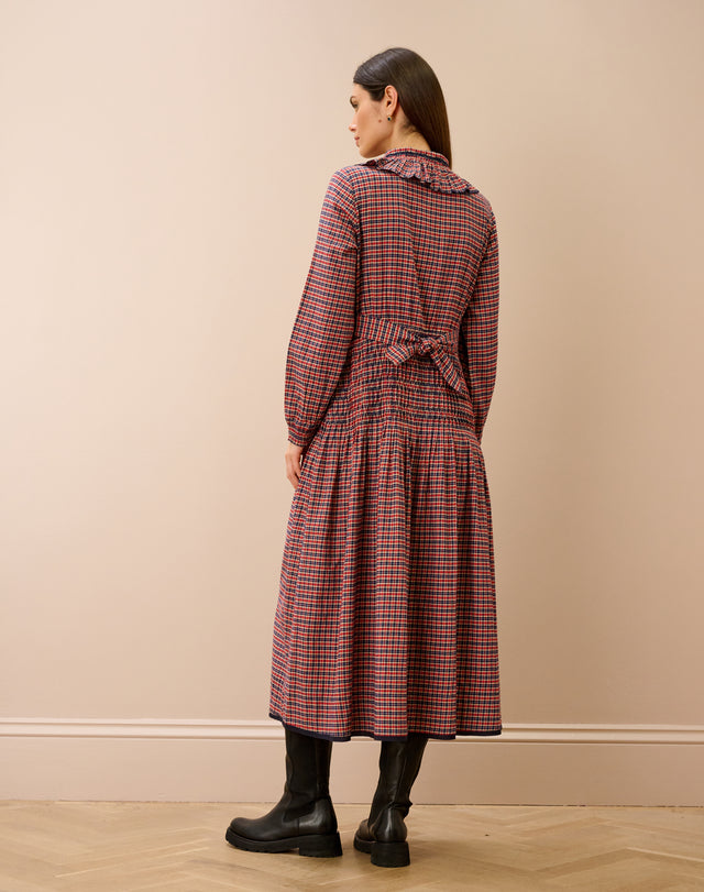 Pilgrim Collar Mini Check Dress