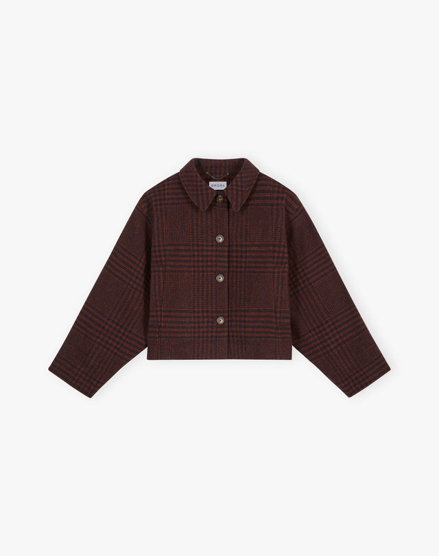 Brushed Wool Check Jacket