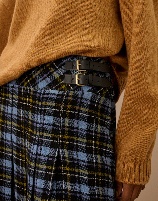 Plaid Side Split Kilt