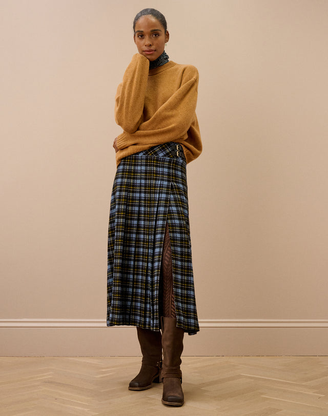 Plaid Side Split Kilt