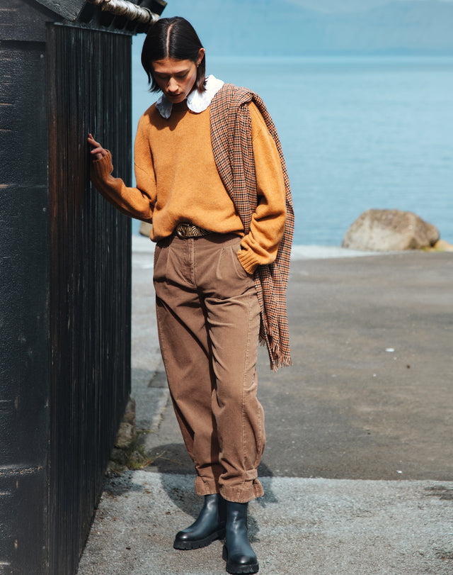 Laundered Organic Cord Cargo Trousers