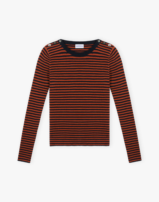 Merino Stripe Ribbed Jumper