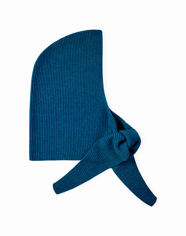 Cashmere Ribbed Hooded Scarf