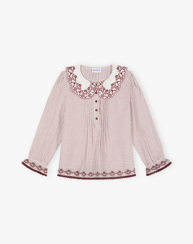 Brushed Cotton Broderie Anglaise Blouse