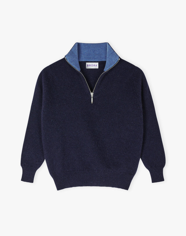 Cashmere Zip Turtle Neck