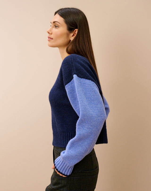 Supersoft Lambswool Colour Block Jumper