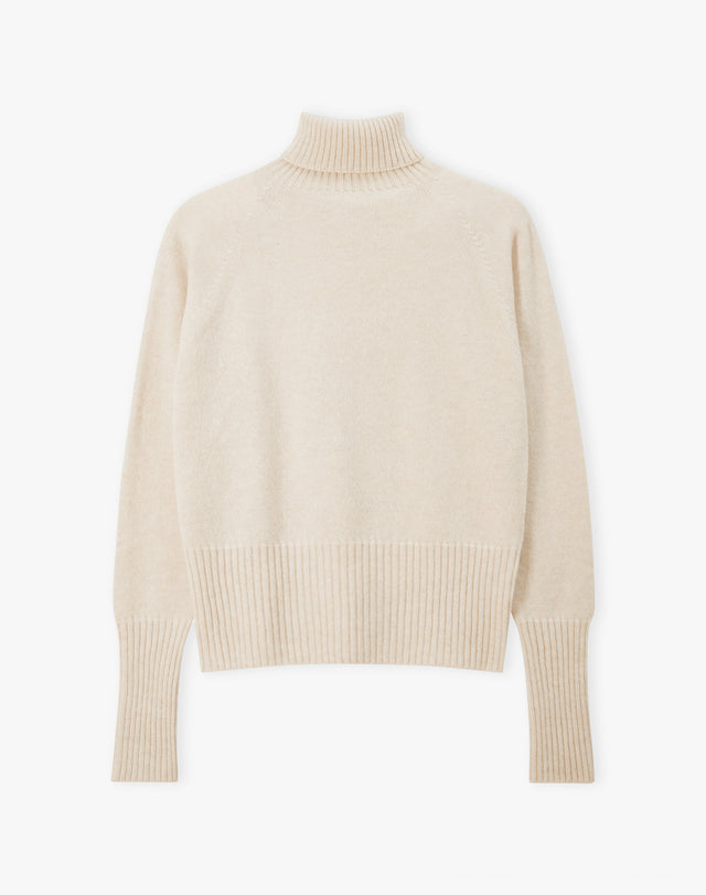 Cashmere Boxy Polo Neck