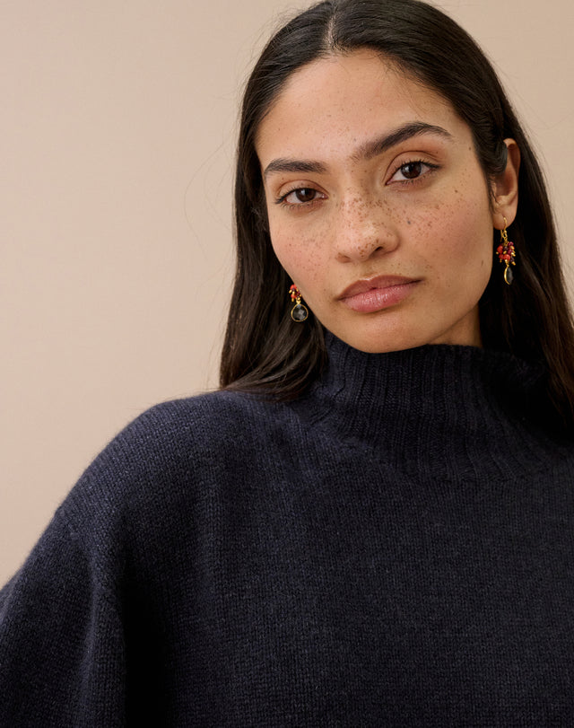Cashmere Luxe Knit Polo Neck