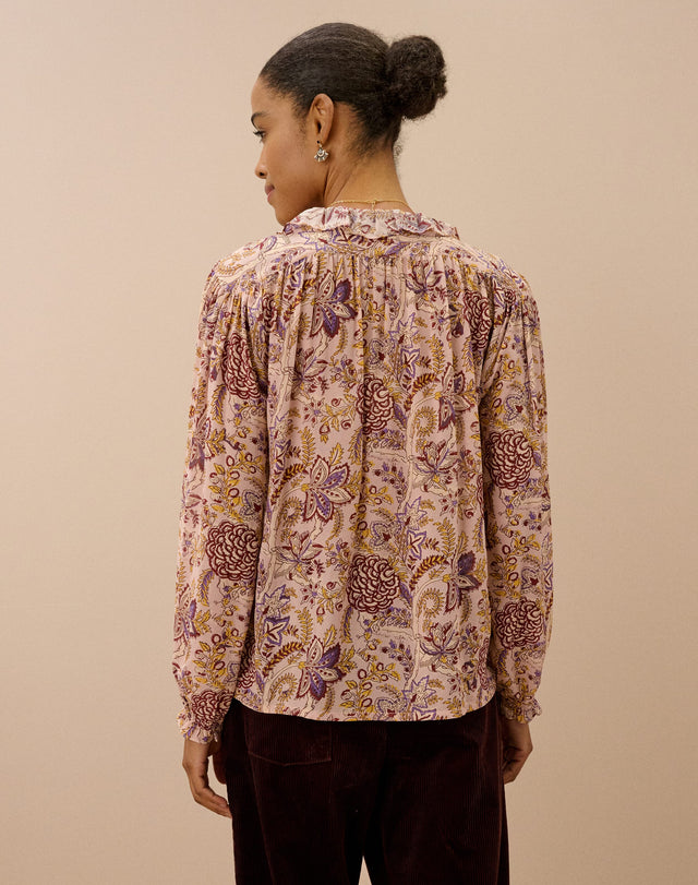 Silk Frill Front Blouse