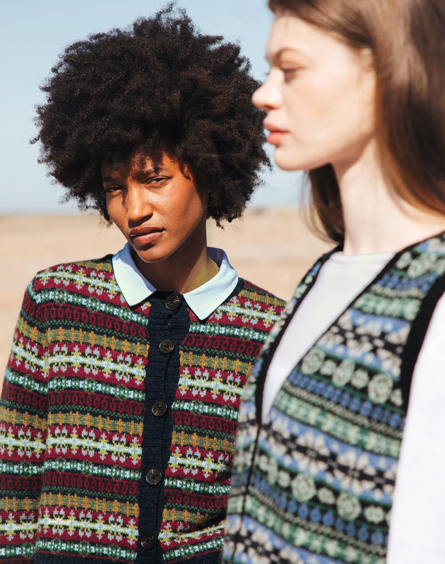 Merino Lambswool Fair Isle Cardigan