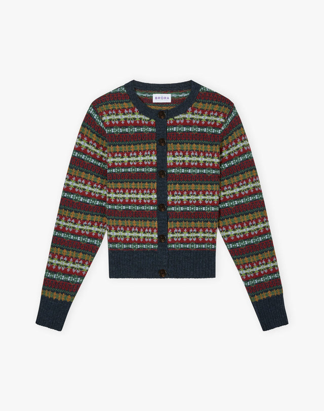 Merino Lambswool Fair Isle Cardigan