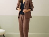 Herringbone Linen Blazer