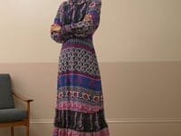 Silk Smocked Patchwork Dress