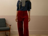 Organic Corduroy Barrel Leg Trousers