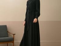 Satin Backed Crepe Shirt Dress