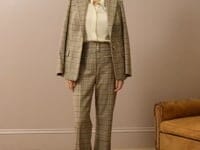 Houndstooth Wool Trousers