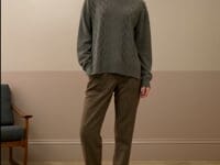 Cashmere Aran Polo Neck