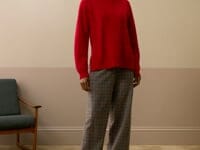 Cashmere Aran Polo Neck