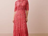 Silk Botanical Print Dress