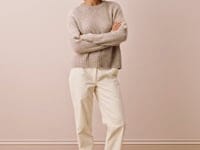 Cashmere Gauzy Ribbed Jumper