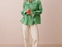 Organic Cotton Frill Collar Blouse