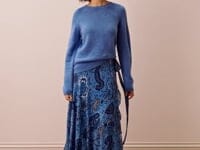 Silk Frill Wrap Skirt