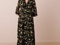 Silk Embroidered Pintuck Dress