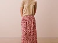Organic Cotton Paisley Flower Skirt