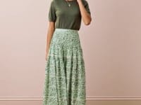 Organic Cotton Block Print Skirt