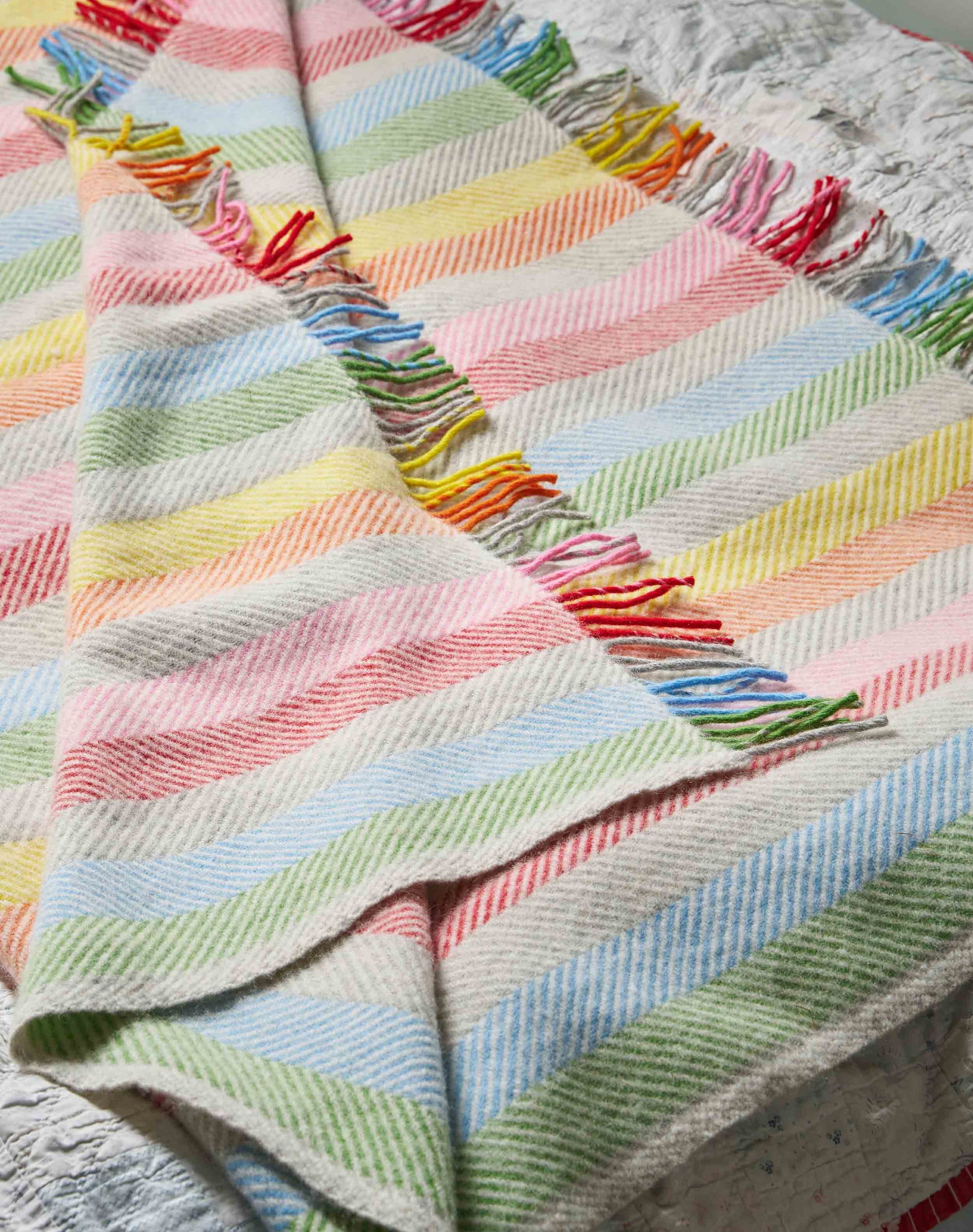 Pure Wool Herringbone Stripe Rug