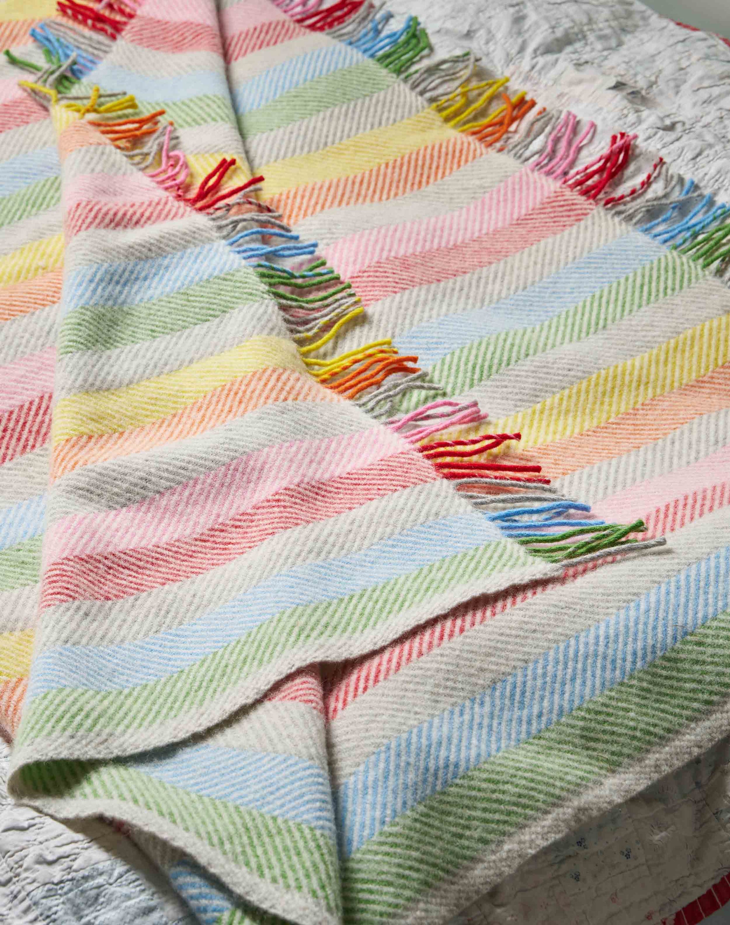 Pure Wool Herringbone Stripe Rug