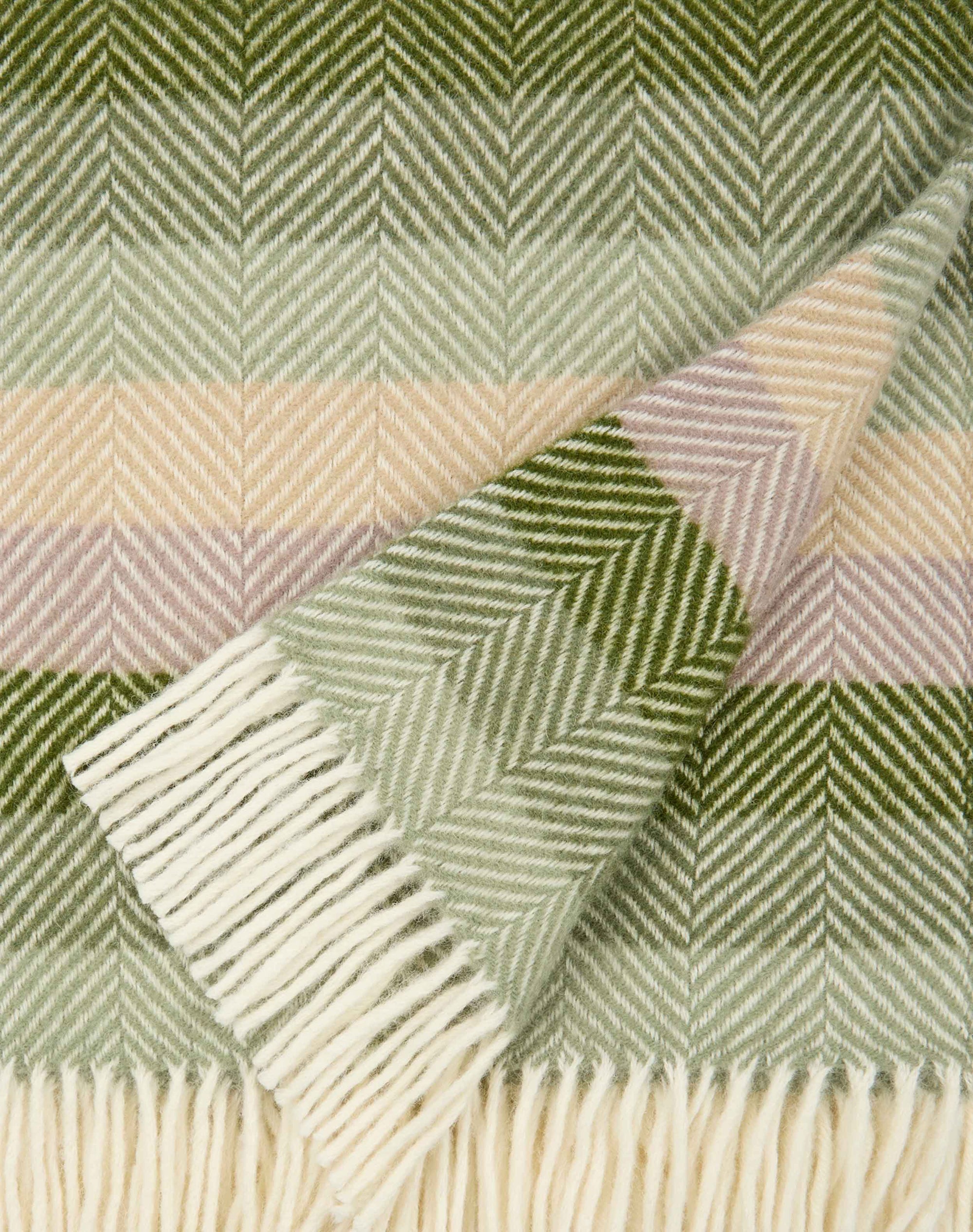 Pure Wool Herringbone Stripe Rug