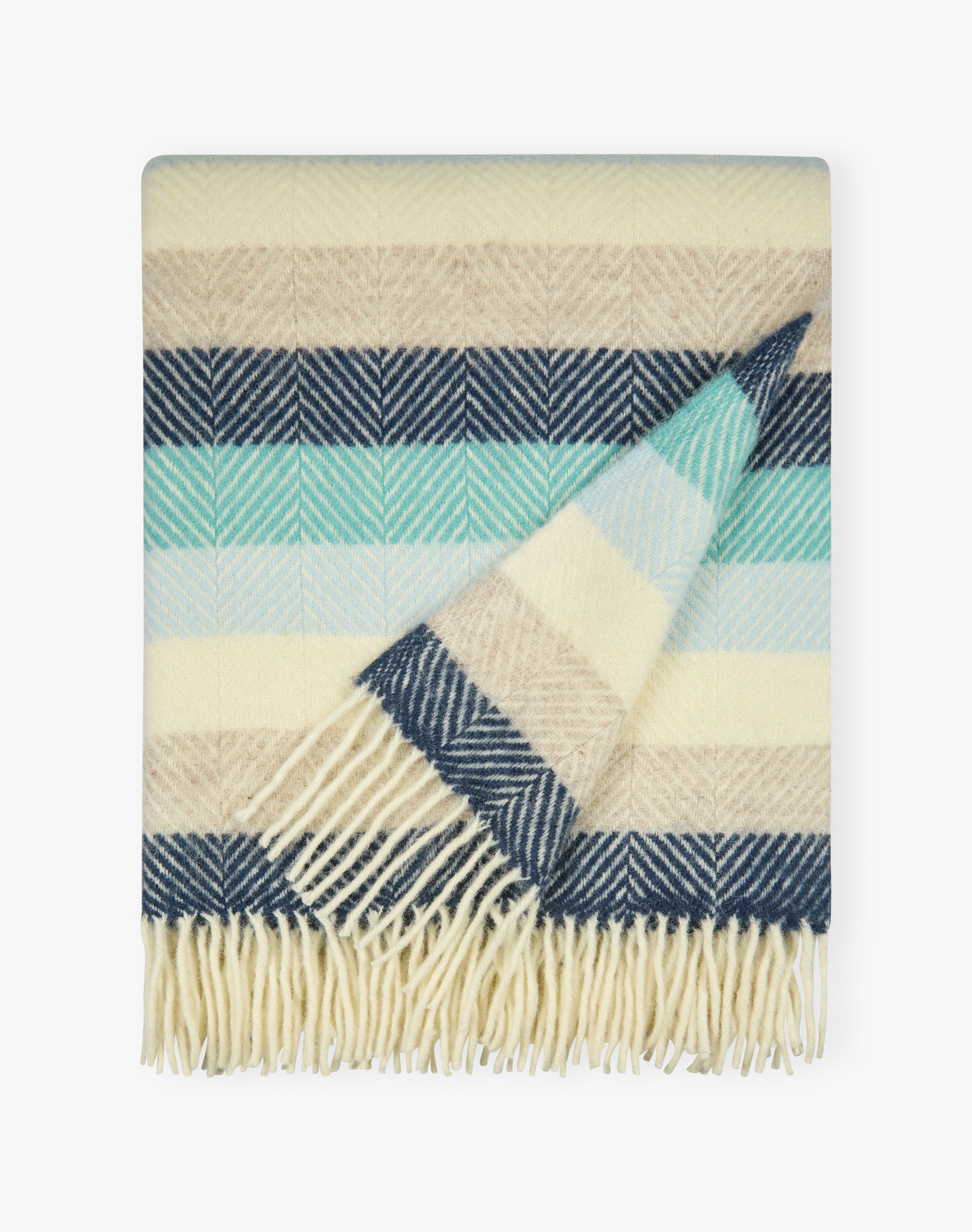 Pure Wool Herringbone Stripe Rug