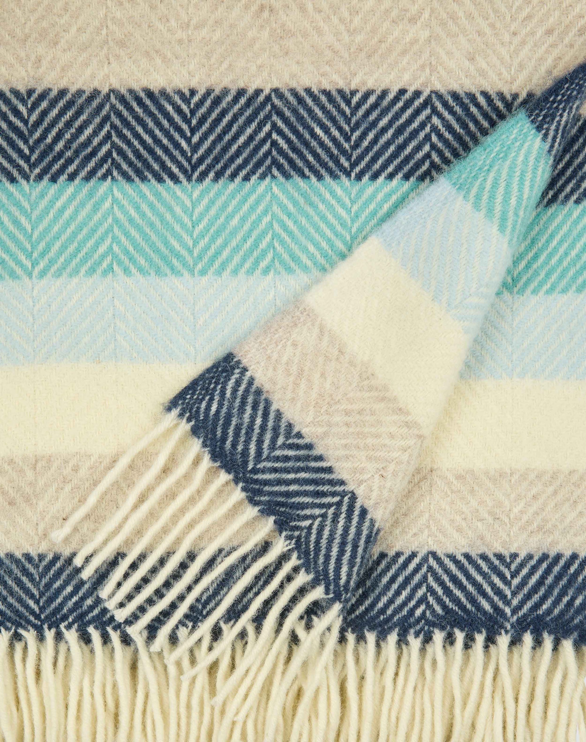 Pure Wool Herringbone Stripe Rug