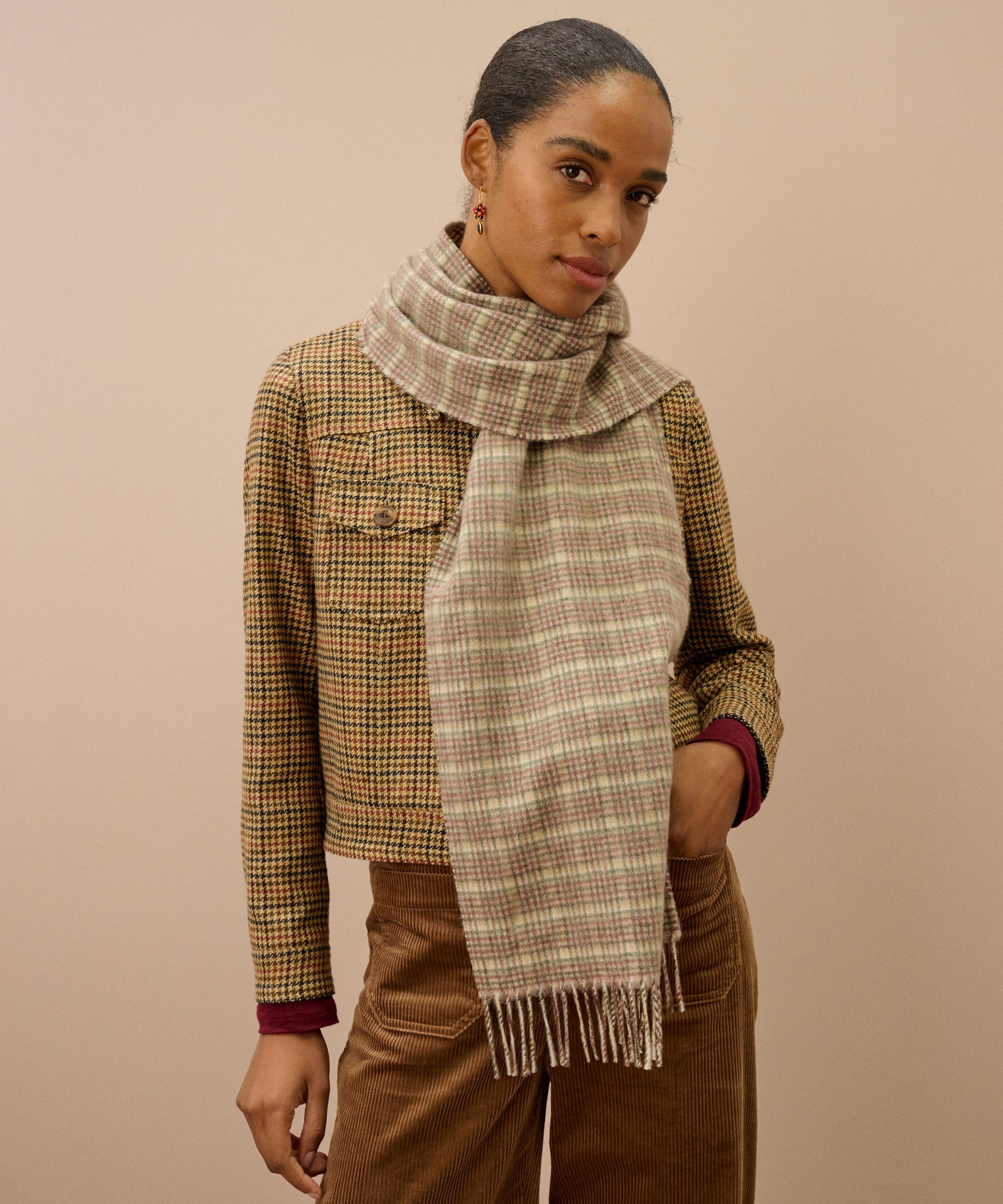 Cashmere Plaid Scarf