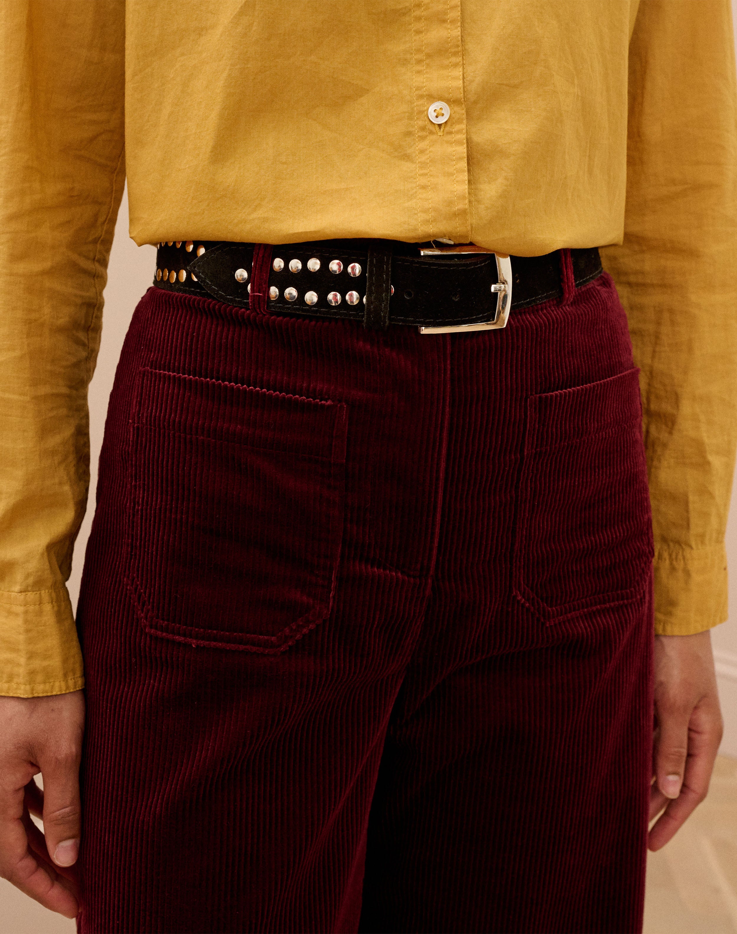 Studded Suede Belt