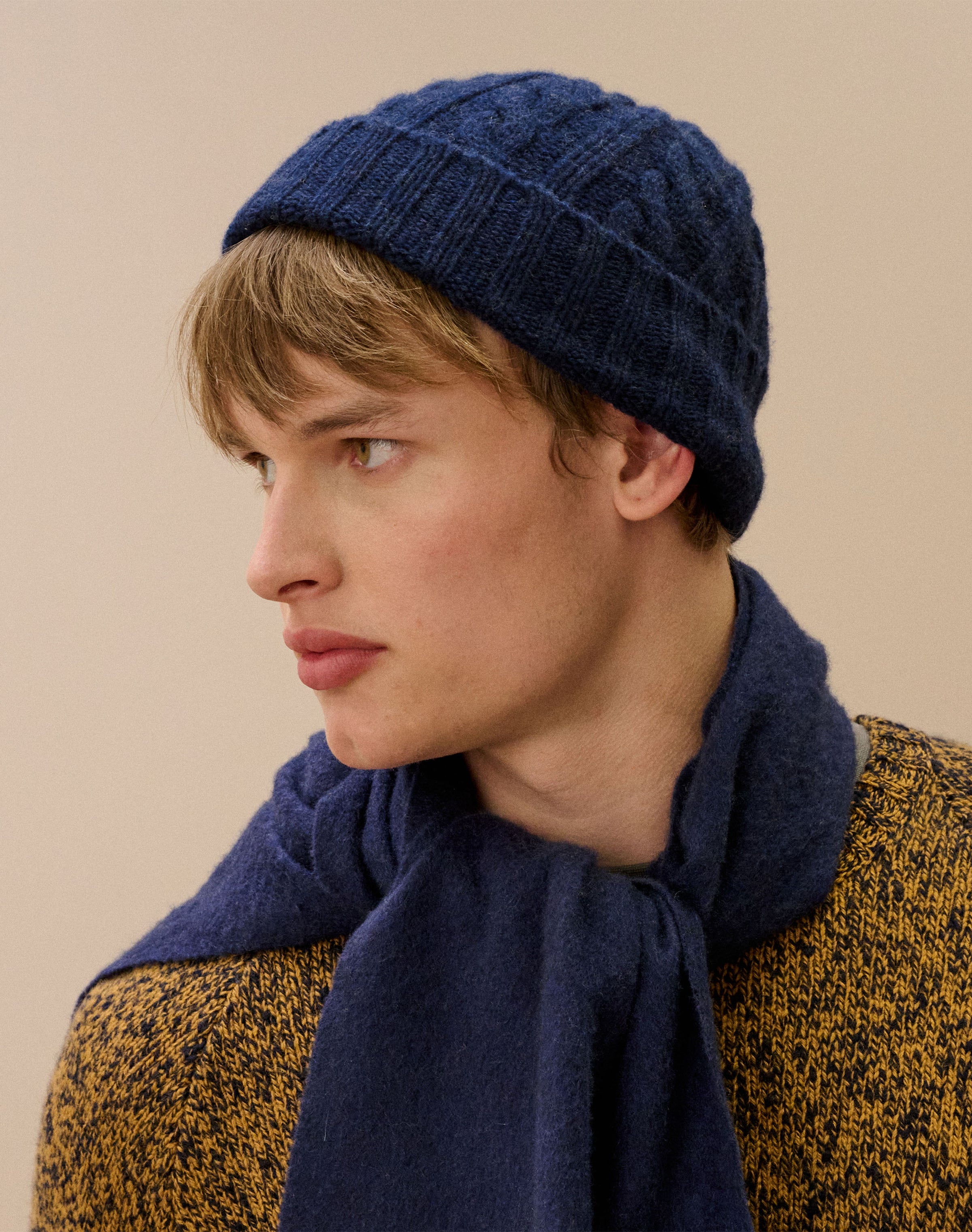 Cashmere Cable & Rib Hat
