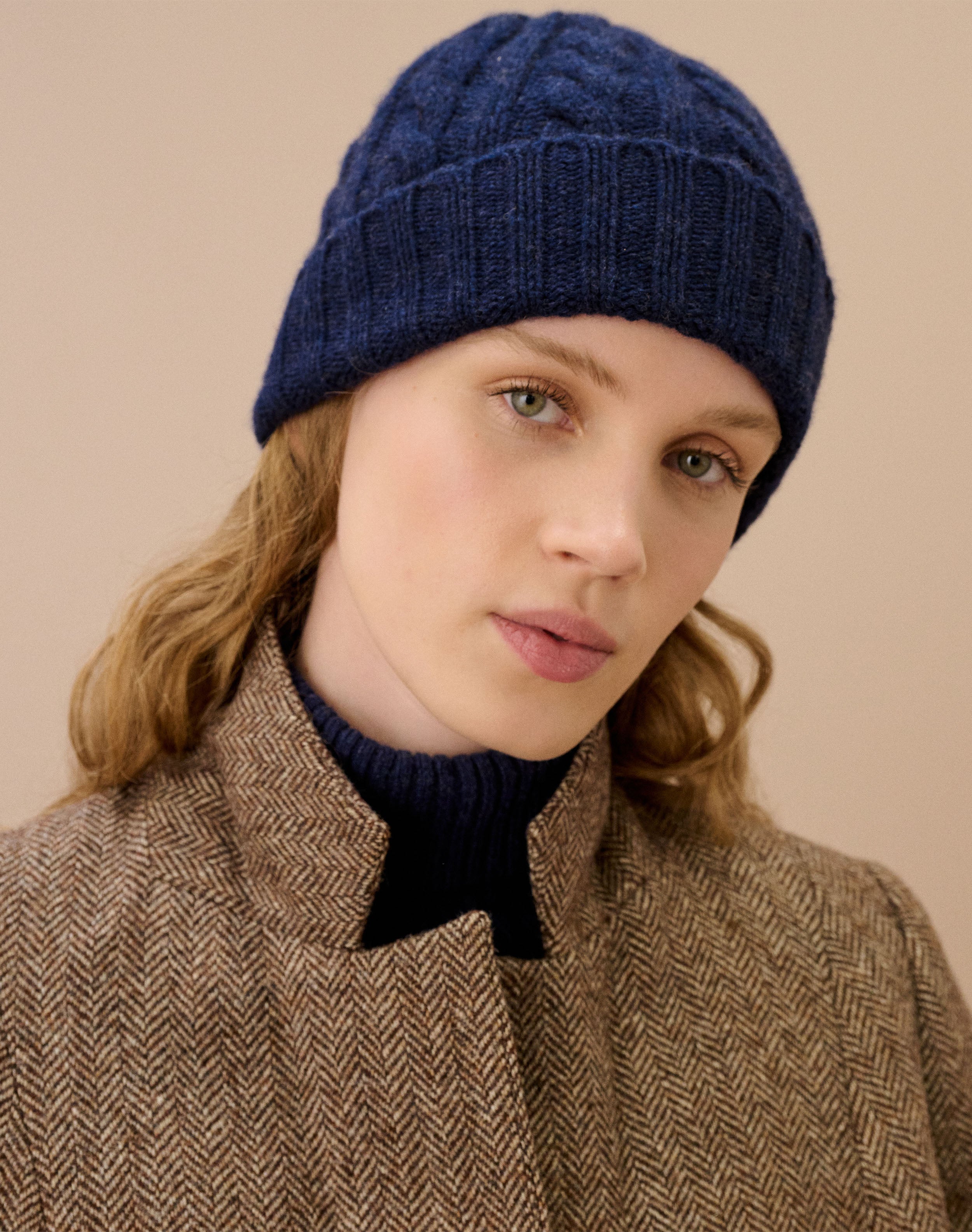 Cashmere Cable & Rib Hat