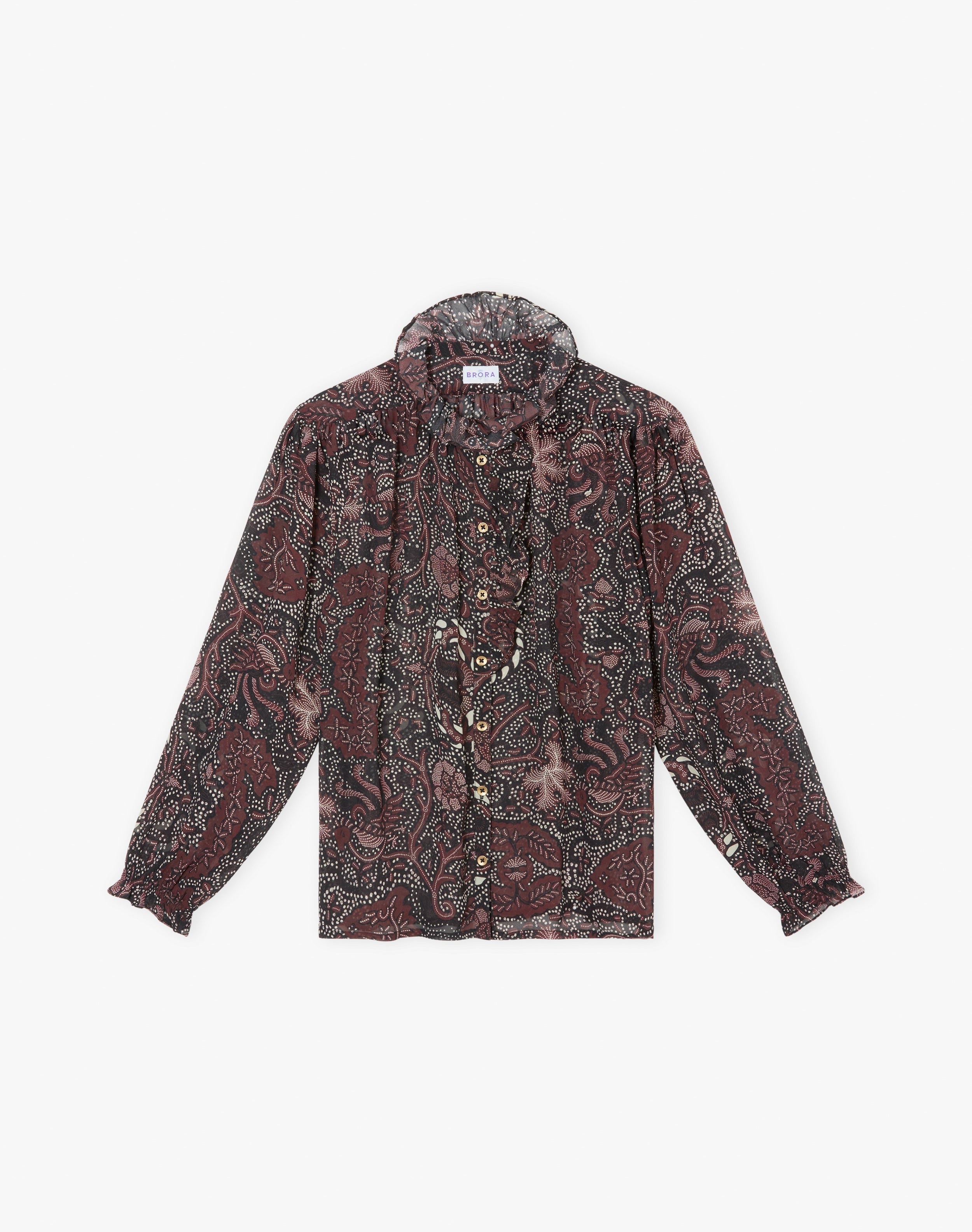 Silk Frill Front Blouse