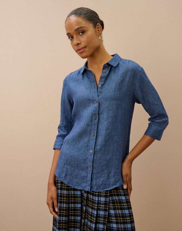 Cross Weave Linen Shirt