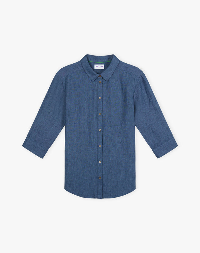 Cross Weave Linen Shirt