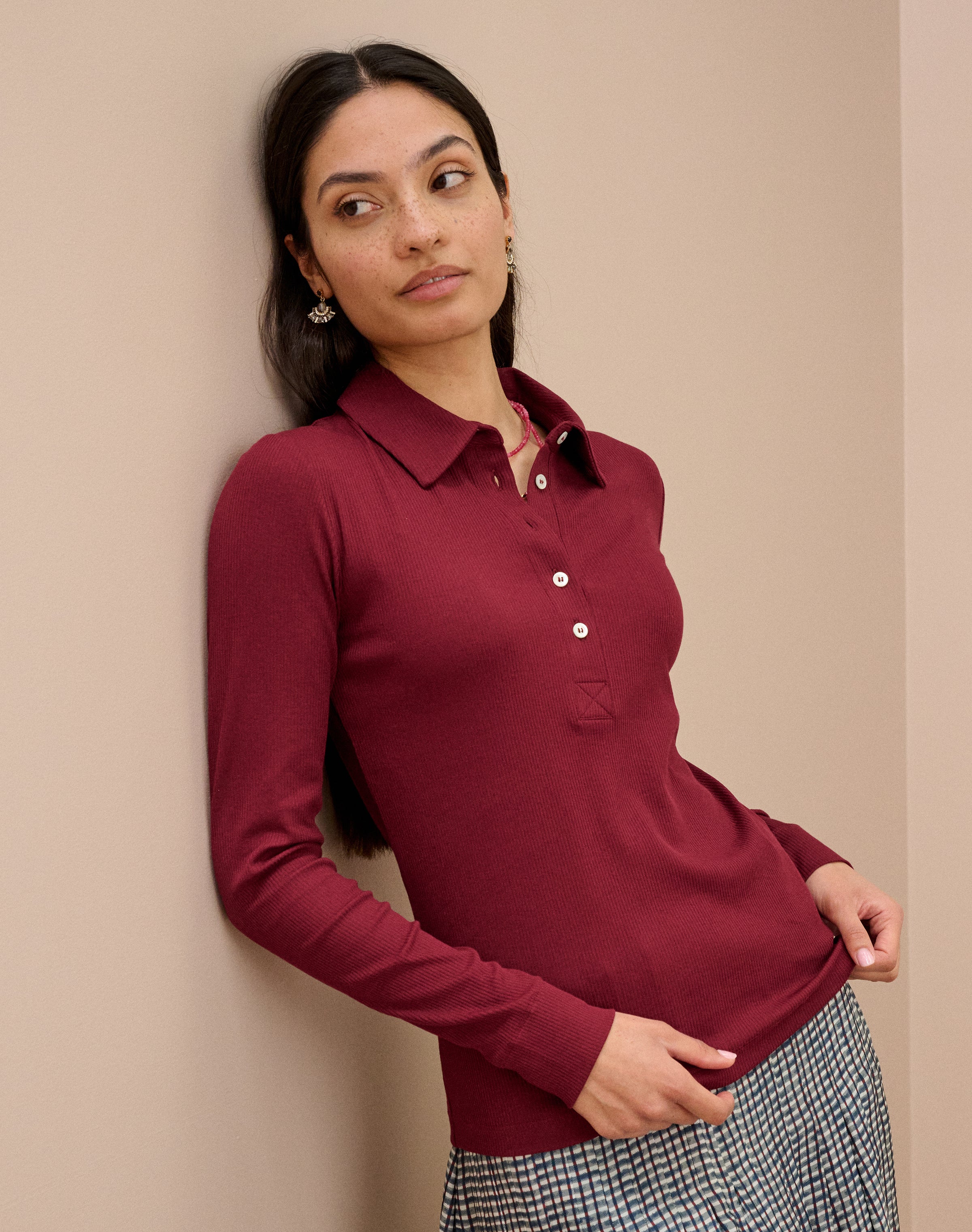 Organic Cotton Ribbed Jersey Shirt