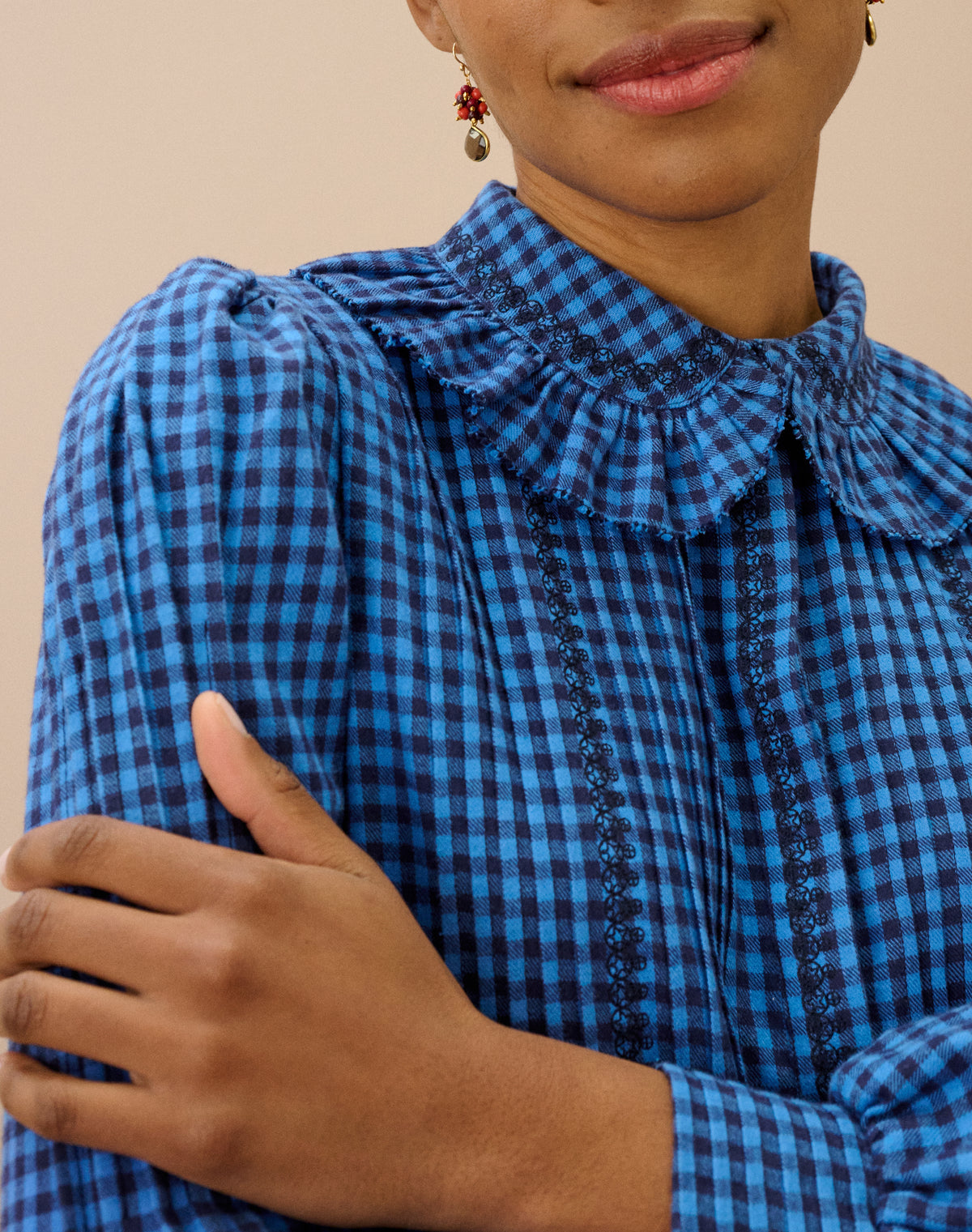 Brushed Cotton Gingham Blouse