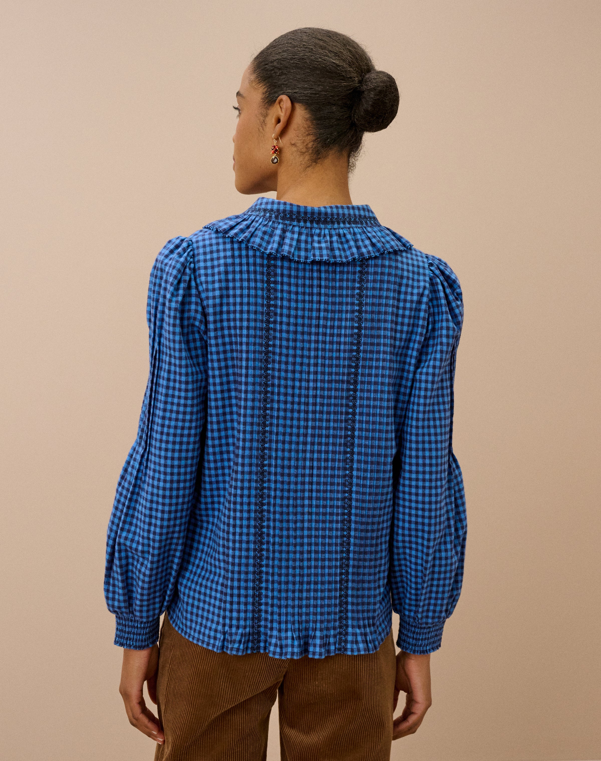 Brushed Cotton Gingham Blouse